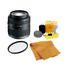 Lumix G Vario 45-200mm F/4.0-5.6 Mega O.I.S. Telephoto Zoom Lens (52mm) • 52 UV Filter • Lens Cleaning Kit • Anti Static Cloth