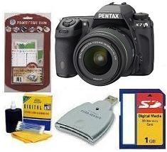 K-7 Digital SLR Camera W/ DA  18-55mm WR Lens • 1GB Memory Card• Camera/Lens Cleaning Kit• LCD  Screen Protectors• Memory Card Reader *FREE SHIPPING*