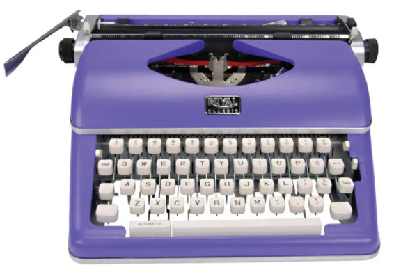 79119Q 11-Inch Classic Manual Typewriter - Purple *FREE SHIPPING*