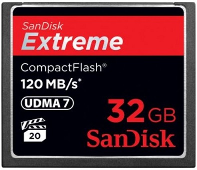 32GB Extreme 120 MBps Read - 60 MBps Write CompactFlash (CF) Memory Card *FREE SHIPPING*