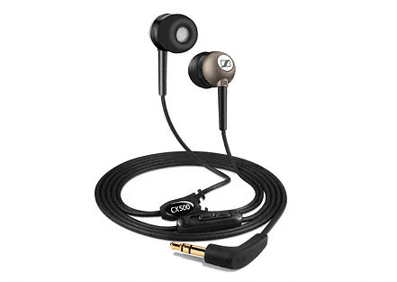 In-Ear Headphones With Volume Control And Carrying Pouch. Available In Black, White Or Titanium Finish