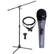 E835 Microphone, Mzq800 Clip, Sems3000 Stand And Cj25 Cable