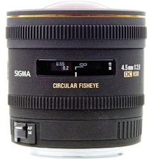 4.5mm F2.8 EX DC HSM Circular Fisheye Lens For Sony Alpha & Minolta Maxxum Digital SLR Cameras *FREE SHIPPING*