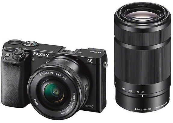 Alpha A6000 24.3 Megapixel, Mirrorless Digital Camera w/E PZ 16-50mm & E 55-210mm 2-Lens Kit - Black *FREE SHIPPING*