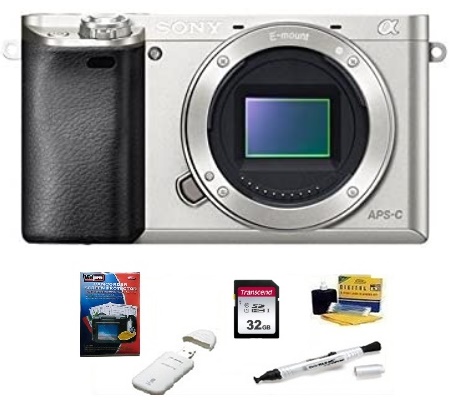 Alpha A6000 Mirrorless Digital Body - Silver - Advanced Camera Kit *FREE SHIPPING*
