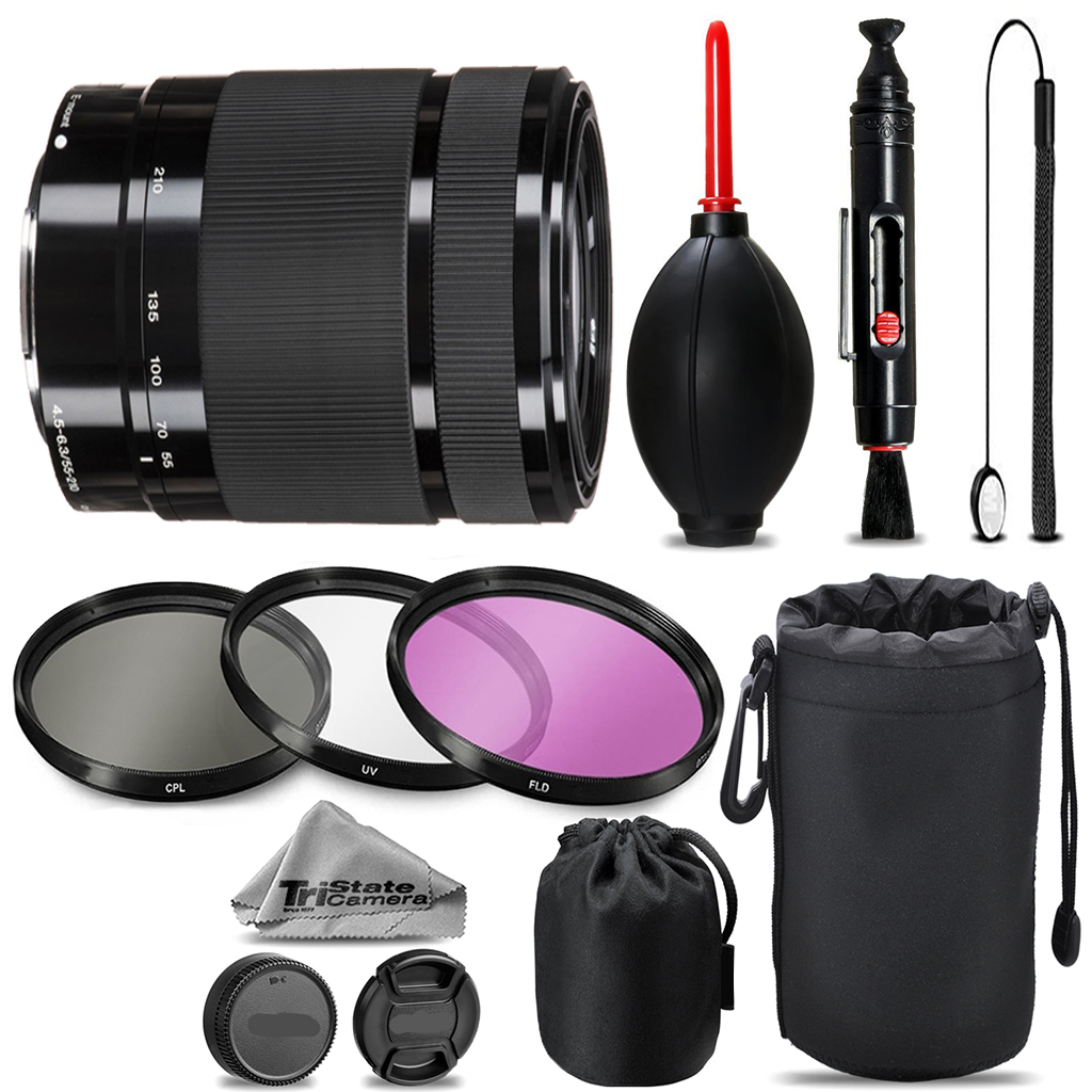 E 55-210mm f/4.5-6.3 OSS Lens (Black) +UV+ FLD+ CPL+ Blower Brush +Lens Pen *FREE SHIPPING*