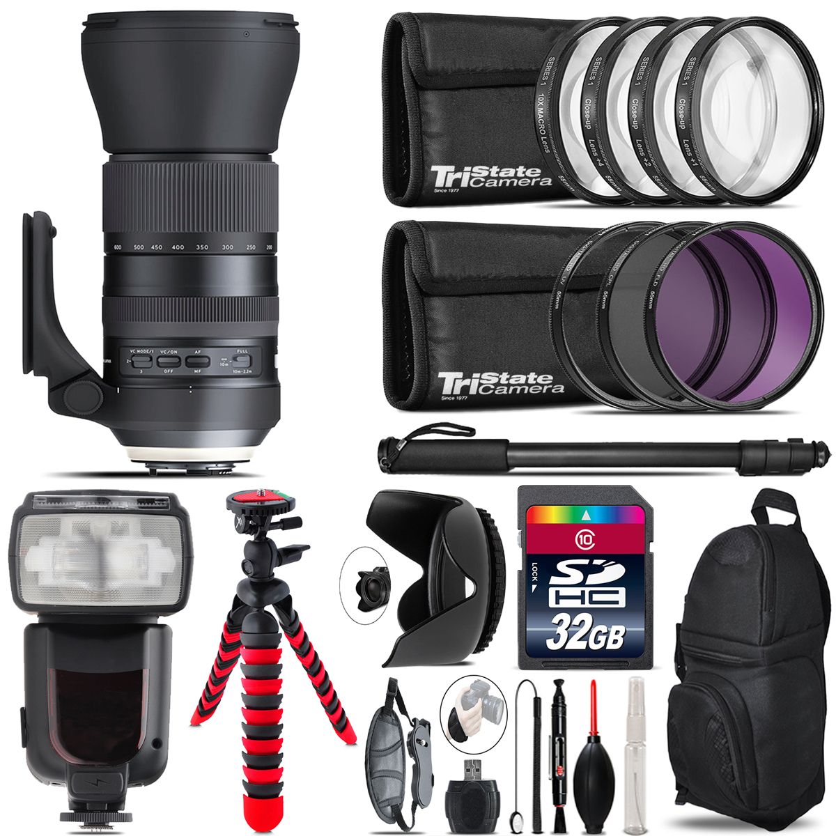 Tamron 150-600mm G2 for Canon + Professional Flash & More - 32GB Accessory Kit *FREE SHIPPING*