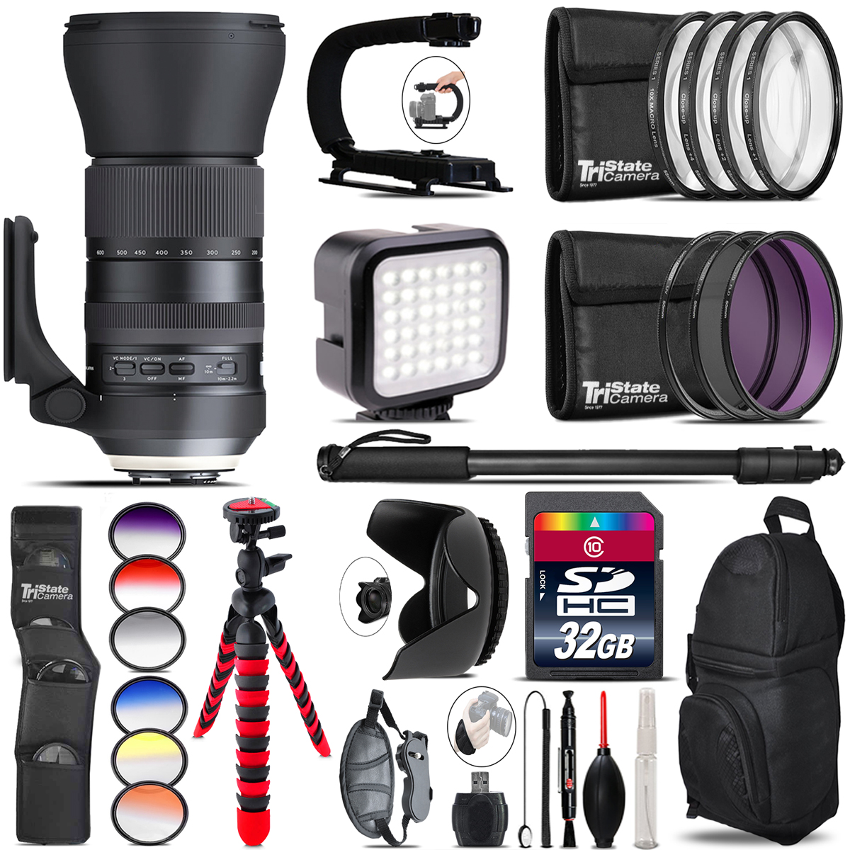Tamron 150-600mm G2 for Canon - Video Kit + Color Filter - 32GB Accessory Kit *FREE SHIPPING*