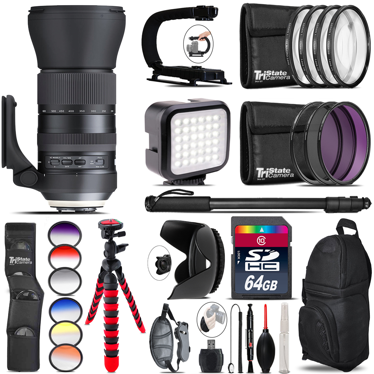 Tamron 150-600mm G2 for Canon - Video Kit + Color Filter - 64GB Accessory Kit *FREE SHIPPING*