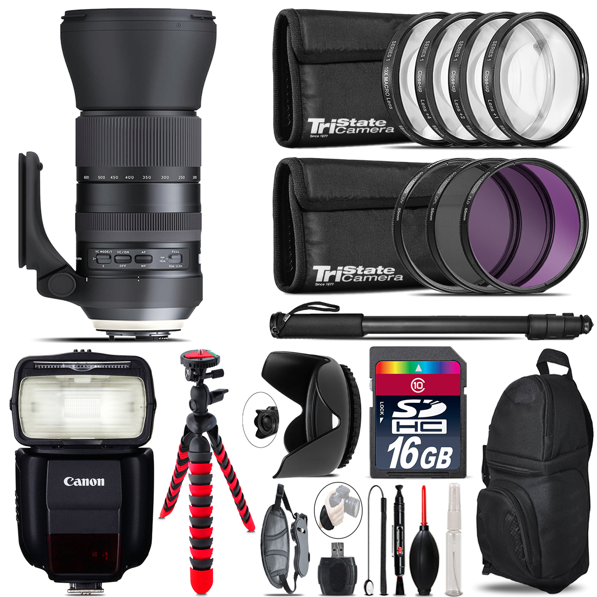 Tamron 150-600mm G2 for Canon + Speedlite 430EX III-RT & More - 16GB Kit *FREE SHIPPING*