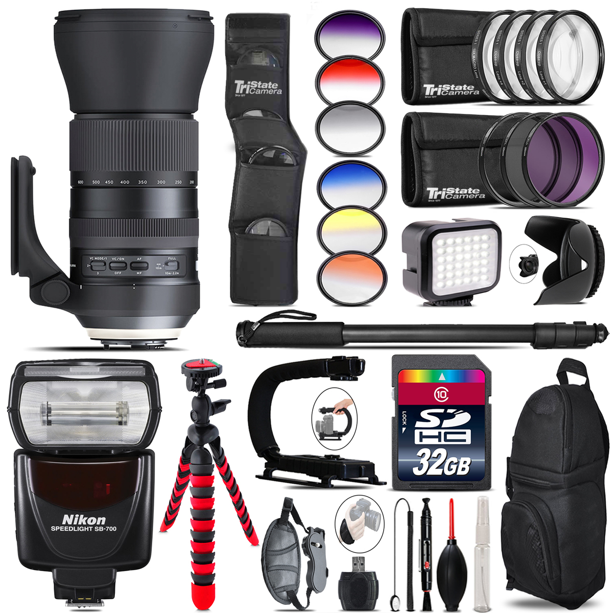 150-600mm G2 for Nikon + Nikon SB700 Speedlite + LED - 32GB Accessory Kit *FREE SHIPPING*