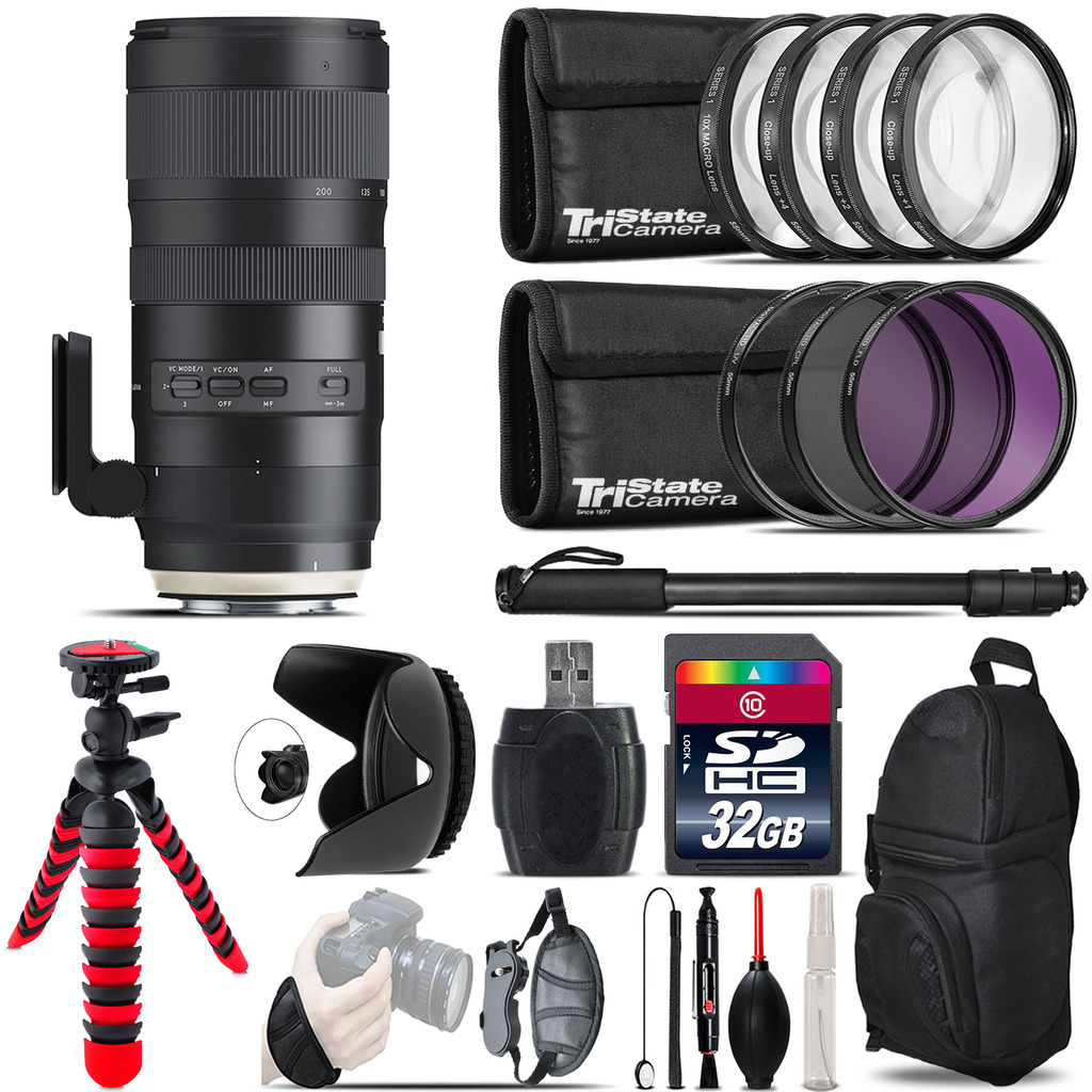 Tamron 70-200mm G2  for Canon + Macro Filter Kit & More - 32GB Accessory Kit *FREE SHIPPING*