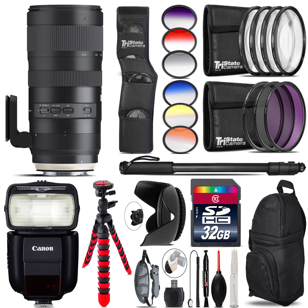 Tamron 70-200mm G2  for Canon + Speedlite 430EX III-RT - 32GB Accessory Kit *FREE SHIPPING*