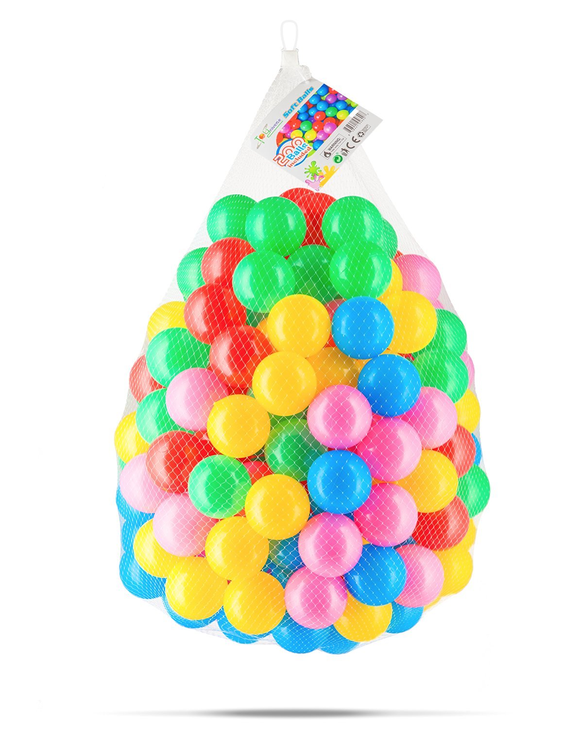 Toyniverse 200 Pack of Plastic Play Balls / Pit Balls - 2.3&inch; Diameter | Non Toxic | Phthalate Free | BPA Free | Crush Proof *FREE SHIPPING*