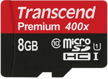 8GB 400x microSDHC UHS-I Premium Memory Card w/microSD Adapter *FREE SHIPPING*