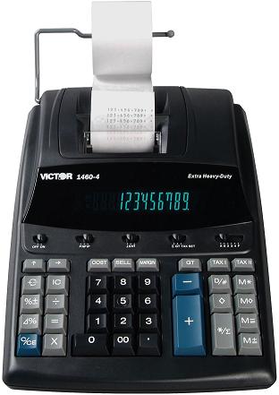 1460-4 Extra Heavy Duty Printing Calculator Black