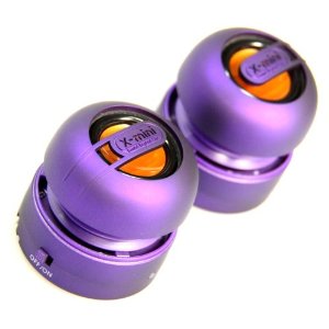 MAX XAM15-PU Portable Capsule Speaker System, Stereo, Purple *FREE SHIPPING*