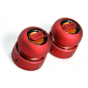 MAX XAM15-R Portable Capsule Speaker System, Stereo, Red *FREE SHIPPING*